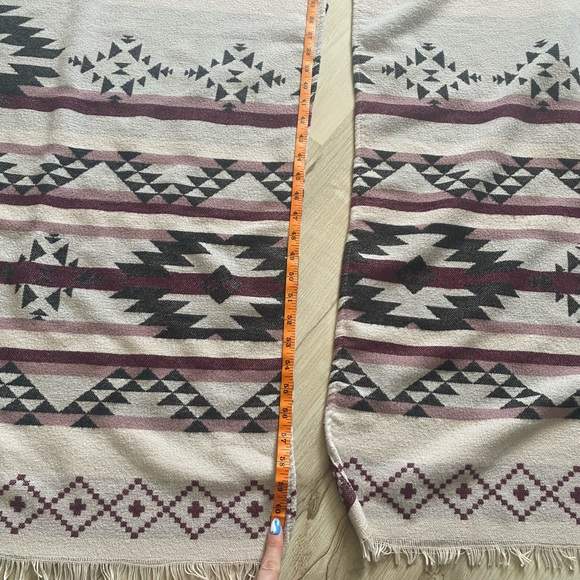 Aztec print Garage poncho Cape woven blanket scarf - Picture 6 of 8